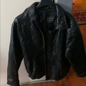 Leather jacket genuine